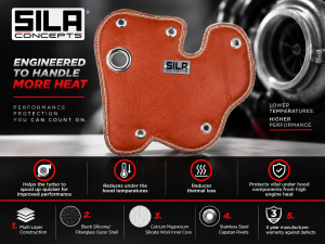 Jeep Renegade 1.4L Thermal Blanket by SILA Concepts - Red Silicone/ Fiberglass Outer Shell