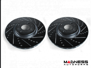 FIAT 500 Brake Rotors (2) - Rear - SILA Concepts - Performance - Black