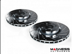 FIAT 500 Brake Rotors (2) - Rear - SILA Concepts - Performance - Black