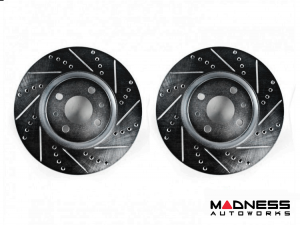 FIAT 500 Brake Rotors (2) - Rear - SILA Concepts - Performance - Black