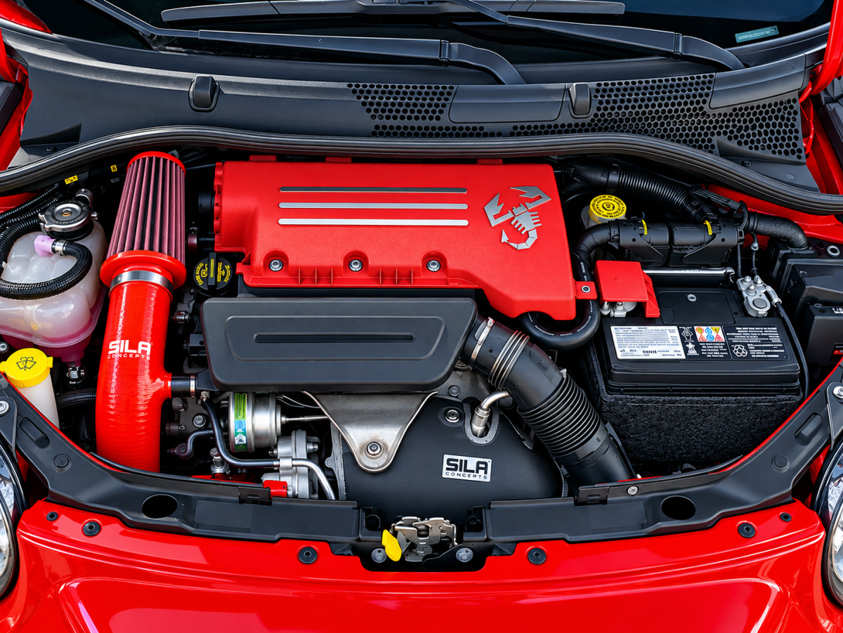 FIAT 500 Performance Air Intake - 1.4L Multi Air Turbo - RAM AIR Intake - Red - 2015 - on FIAT 500 Performance Air Intake - 1.4L Multi Air Turbo - RAM AIR Intake - Red - 2015 - on