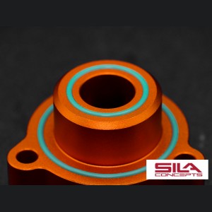 Ford Bronco Blow Off Adapter Plate - 2.3L Turbo - SILA Concepts - Orange