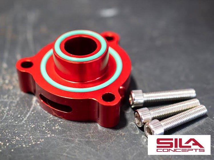 FIAT 500 Blow Off Adaptor Plate - SILA Concepts - Red - 1.4L Multi Air Turbo 