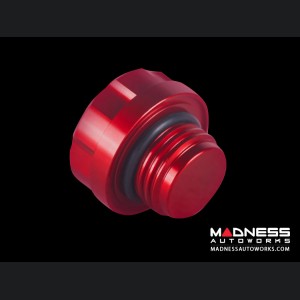 FIAT 500 Oil Cap - SILA Concepts - Red Anodized Billet